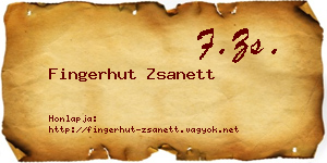 Fingerhut Zsanett névjegykártya